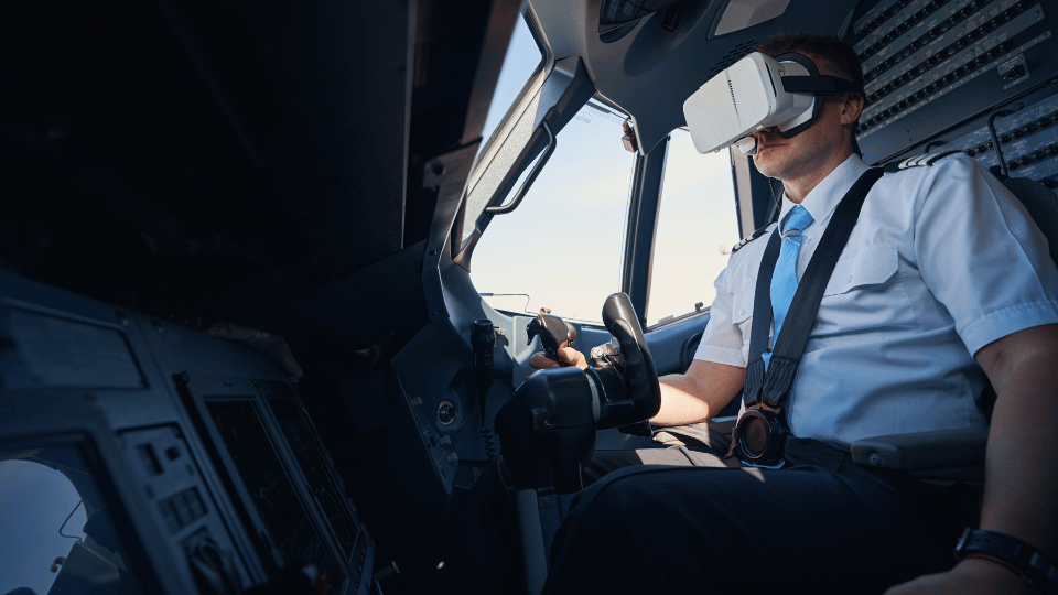Recruitment manager reviewing VR-based assessment results